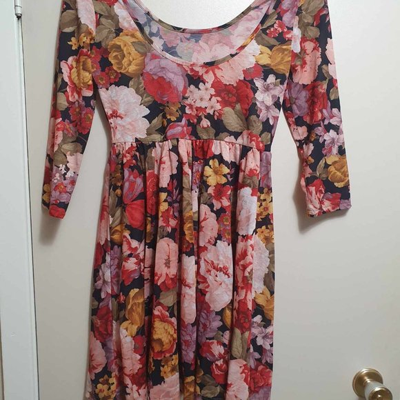 Gina Tricot Floral Mini Dress - M - Picture 2 of 3